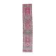 Pink-gray vintage Turkish hand-knotted tribal runner 79x390
