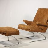 Armchair "Swing" and Ottoman by Reinhold Adolf and Hans-Jürgen Schrapfer for Horn, 1970 s