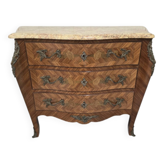 Louis XV style chest of drawers in rosewood