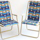 Lafuma space age folding garden chairs, 1964-74, set of two.