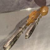 Louis XVI style silver handled salad service