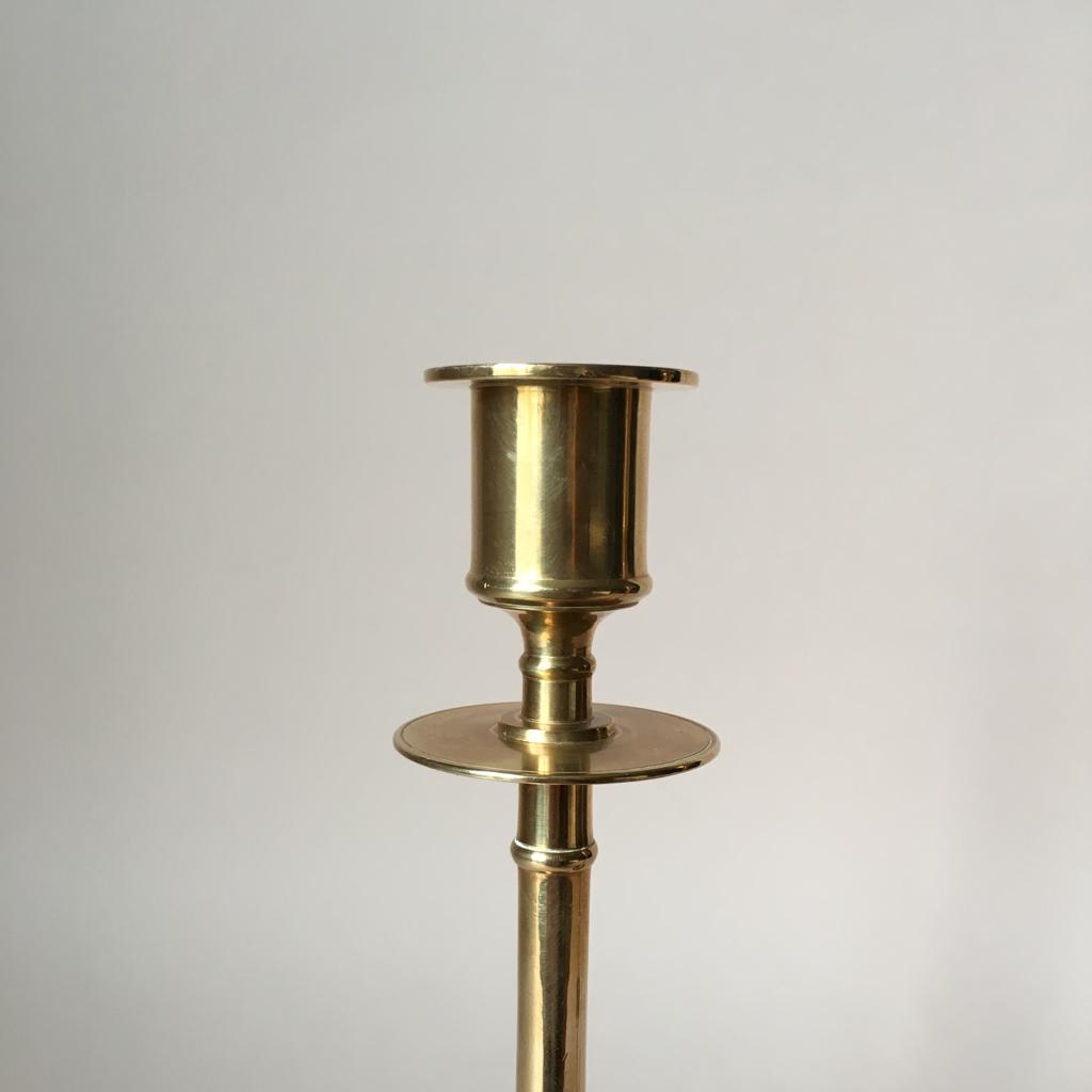 Vintage brass candle holders from Grillby Metallfabrik, set of 2