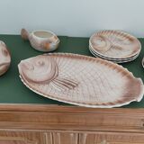 Bouillabaisse earthenware service from sarguemines vintage