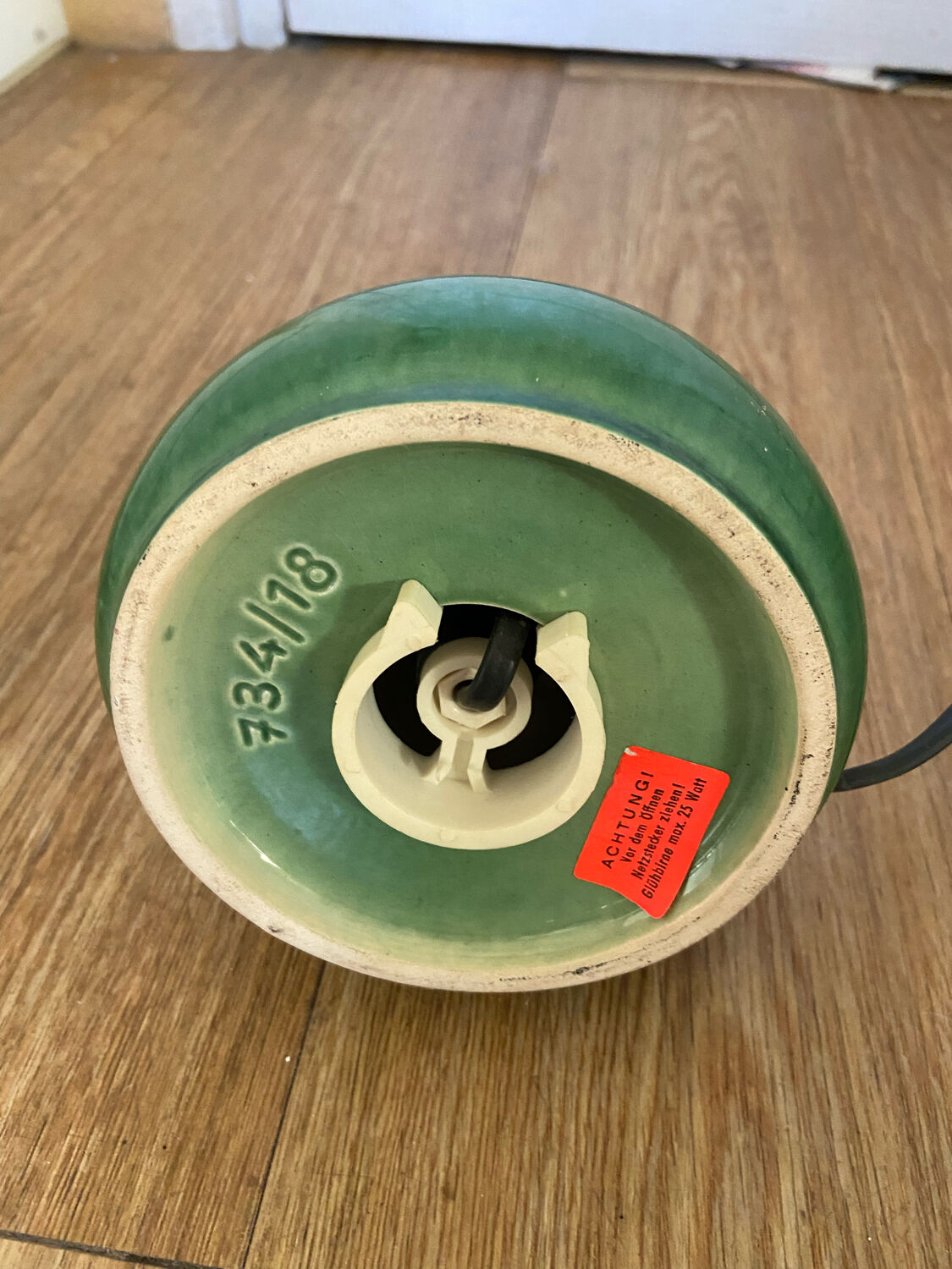 Ceramic lamp west Germany vintage