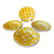 Set of 12 deep plates Digoin Sarreguemines Scottish model yellow.