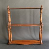 Napoleon III wall shelf in turned wood, 19th century