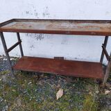 Iron workbench serving table