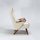 Chresten Findahl Brodersen High Back Lounge Chair Danish Teak 1950s