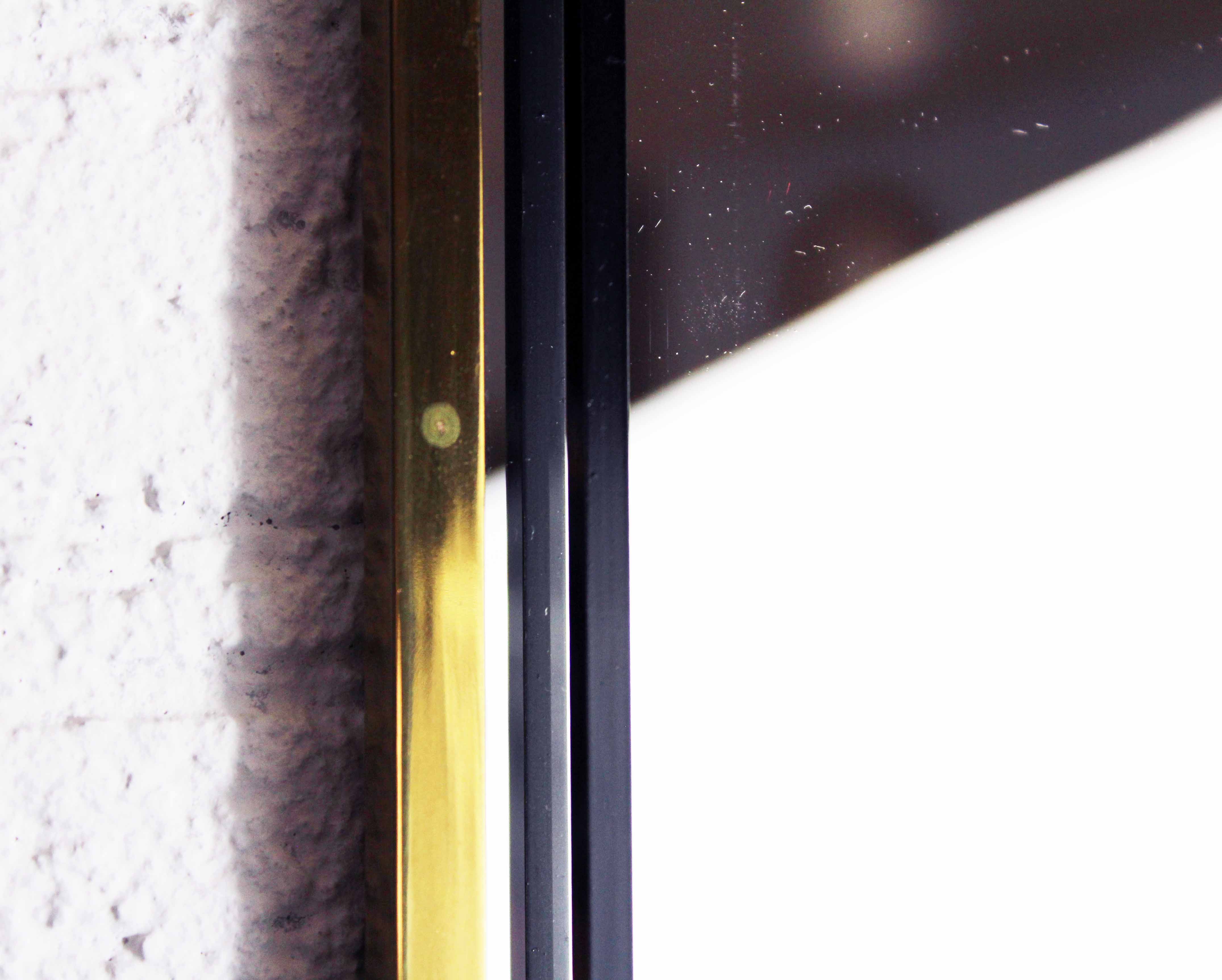 Vintage brass mirror, 45x29 cm