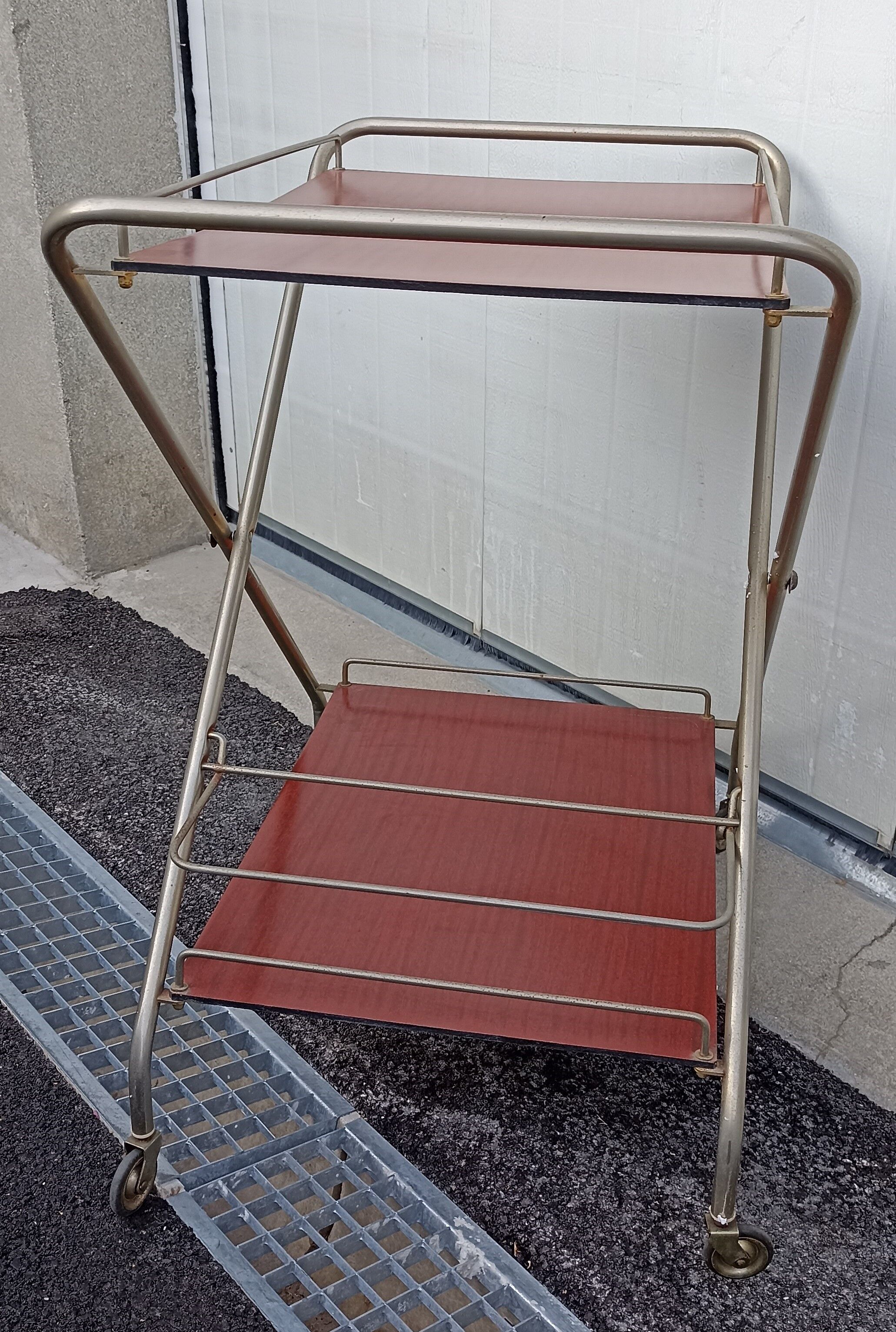 Dessert / bar in formica and steel 60s-70s