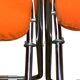 Framar orange felt folding chairs 1970