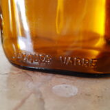 Pair of vintage amber glass jars