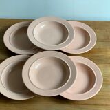 Pink ceramic plates