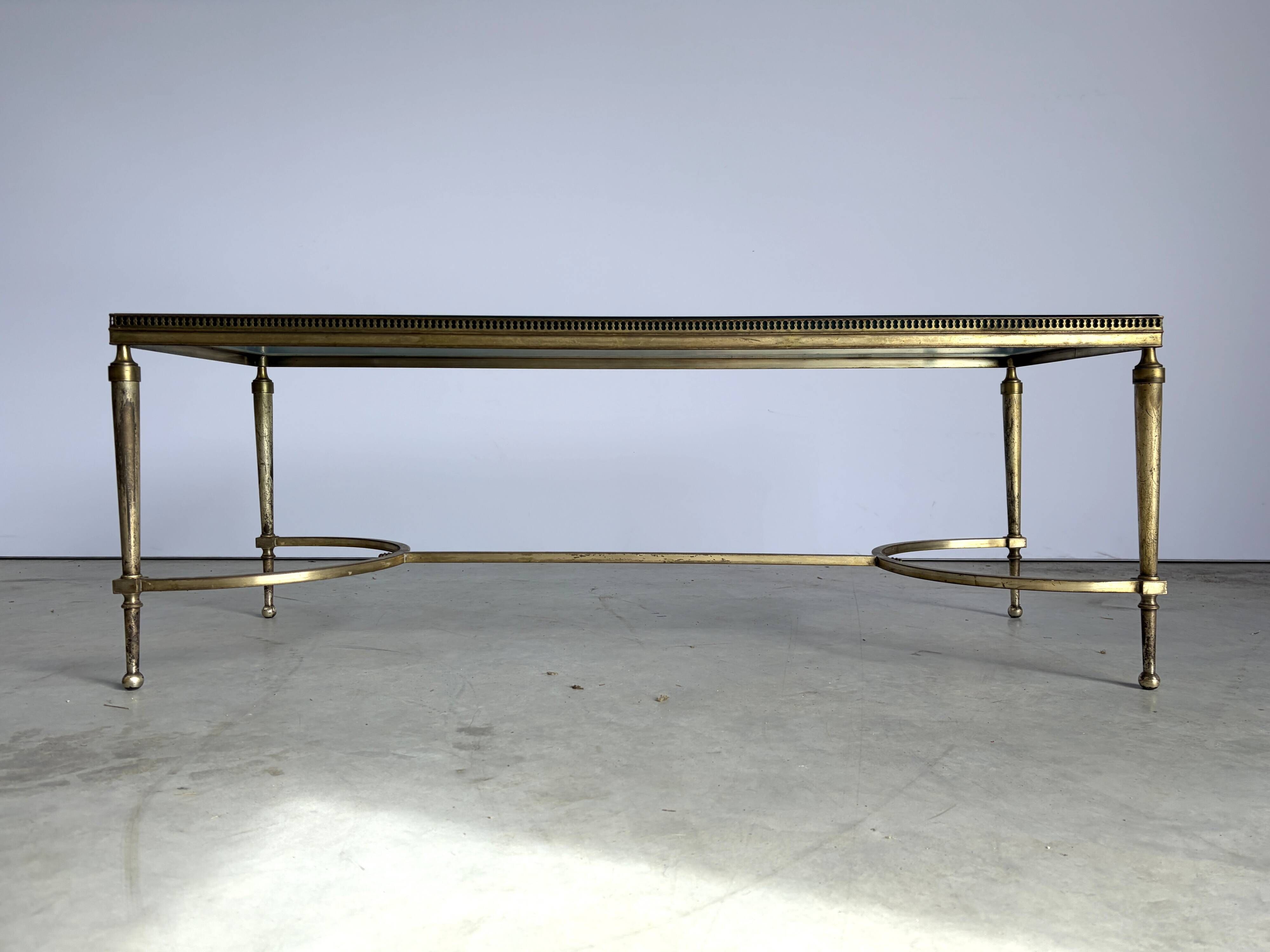 Maison Bagues coffee table in brass, 1960s