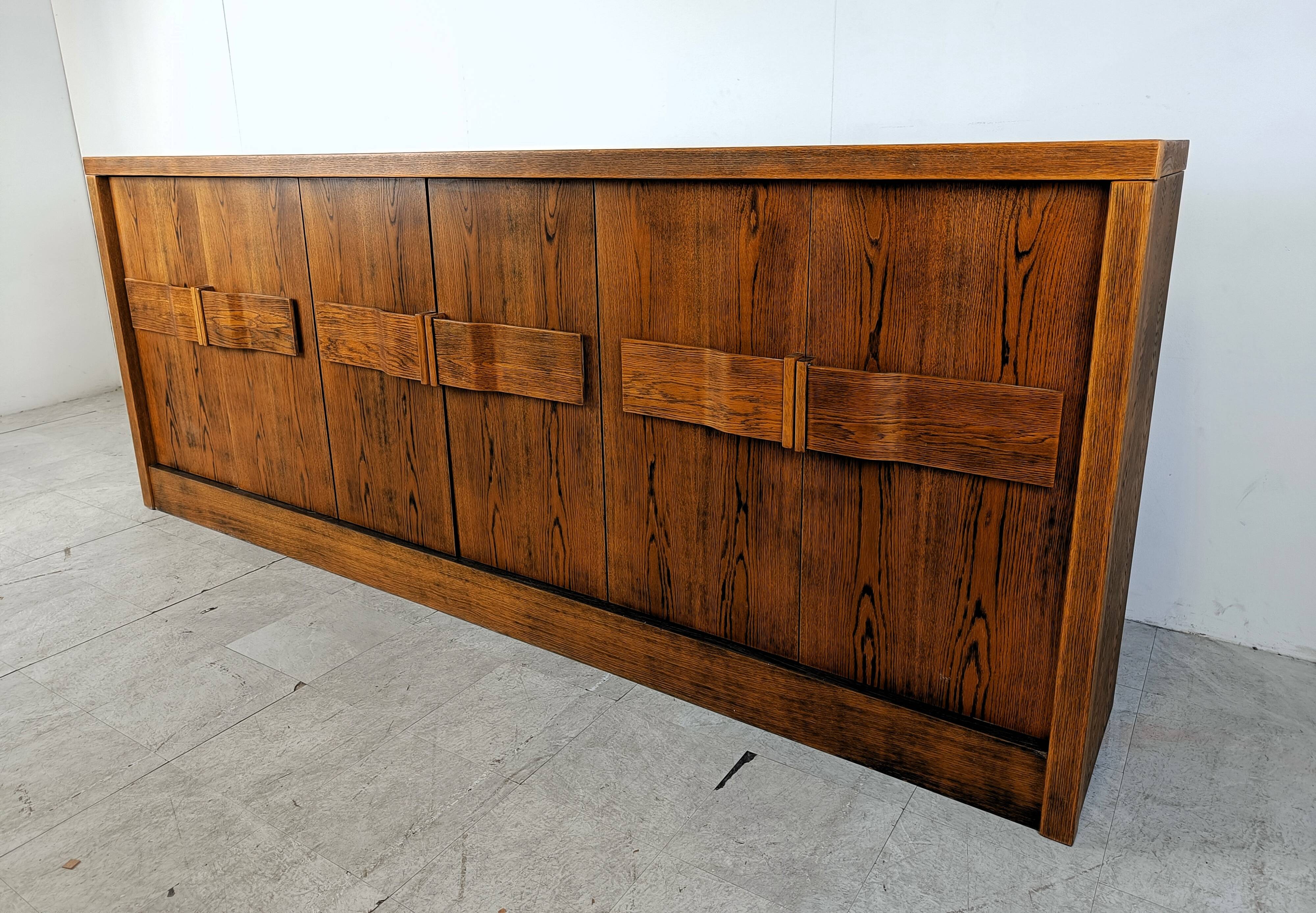 Vintage brutalist credenza, 1970s