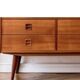 Chest of drawers, teak sideboard