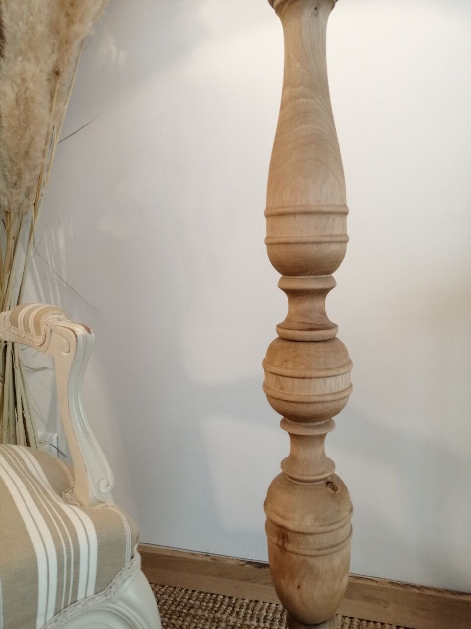 Vintage wooden floor lamp