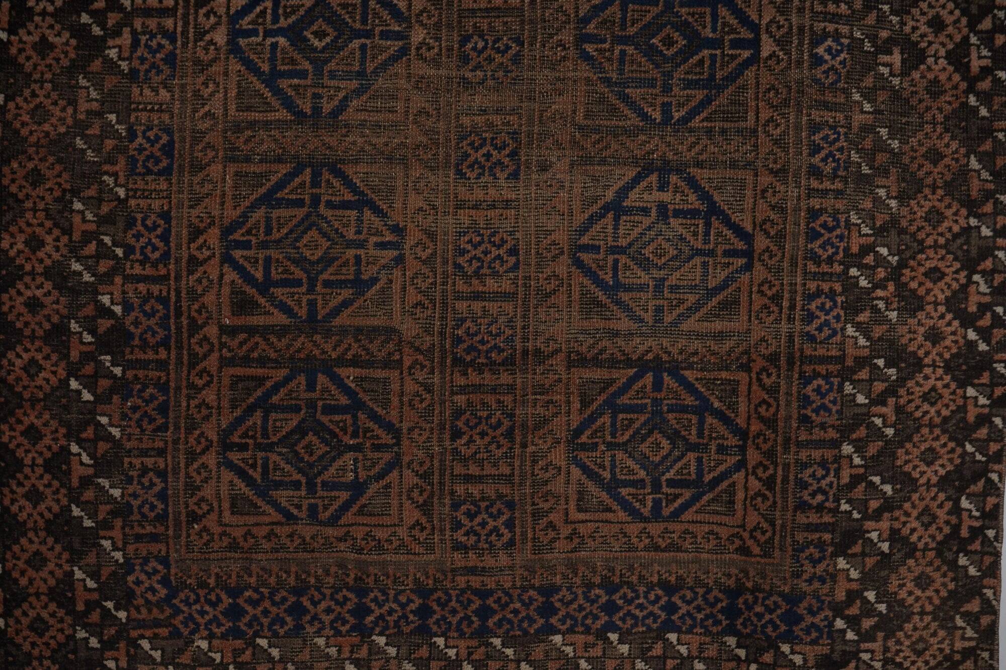 Vintage Turkish handmade rug 125x212 cm
