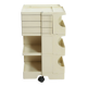 Space Age white Joe Colombo 'Boby' storage trolley, 1970s