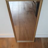 Rectangular mirror in vintage gilded wood, 78x30 cm