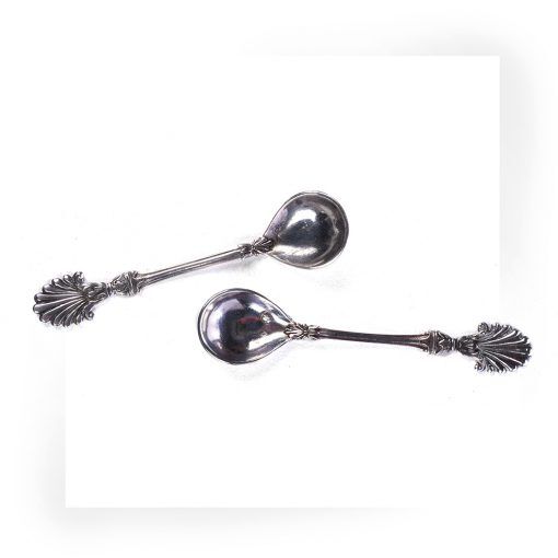 Pair of solid silver salt shakers