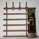 Teak vintage wall coat rack, 1960s