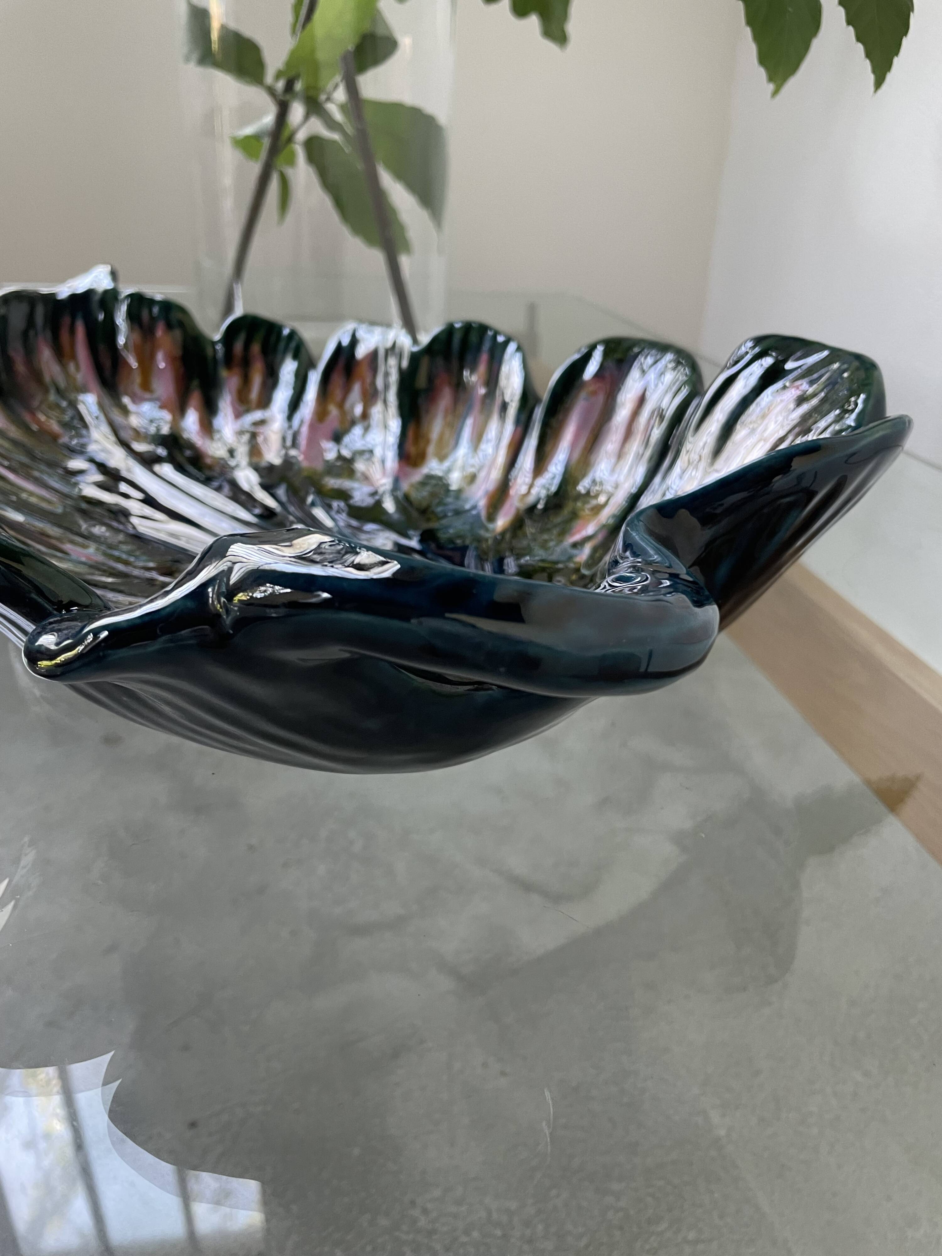 Large Vallauris leaf dish