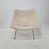 Chaise Oyster avec pouf par Pierre Paulin pour Artifort, années 1960