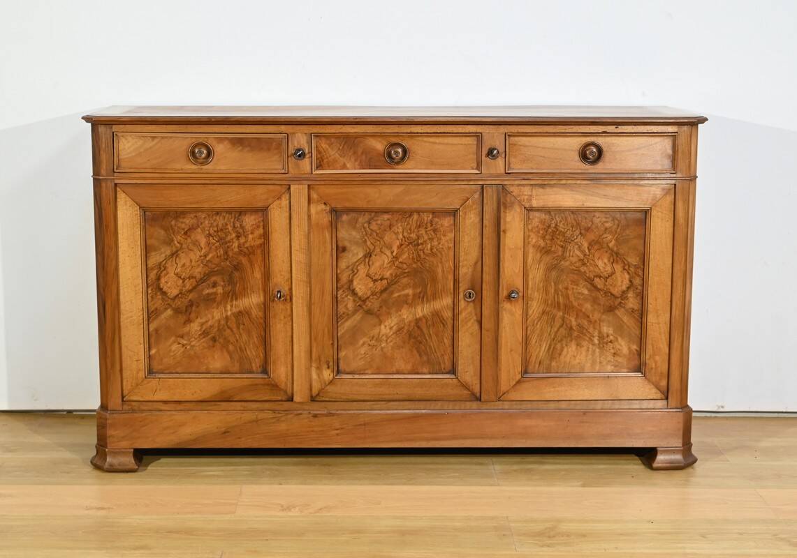 3-door walnut sideboard, late 19th century