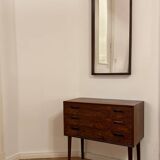 Danish hallway set: chest of drawer & mirror in Palisander 1950s