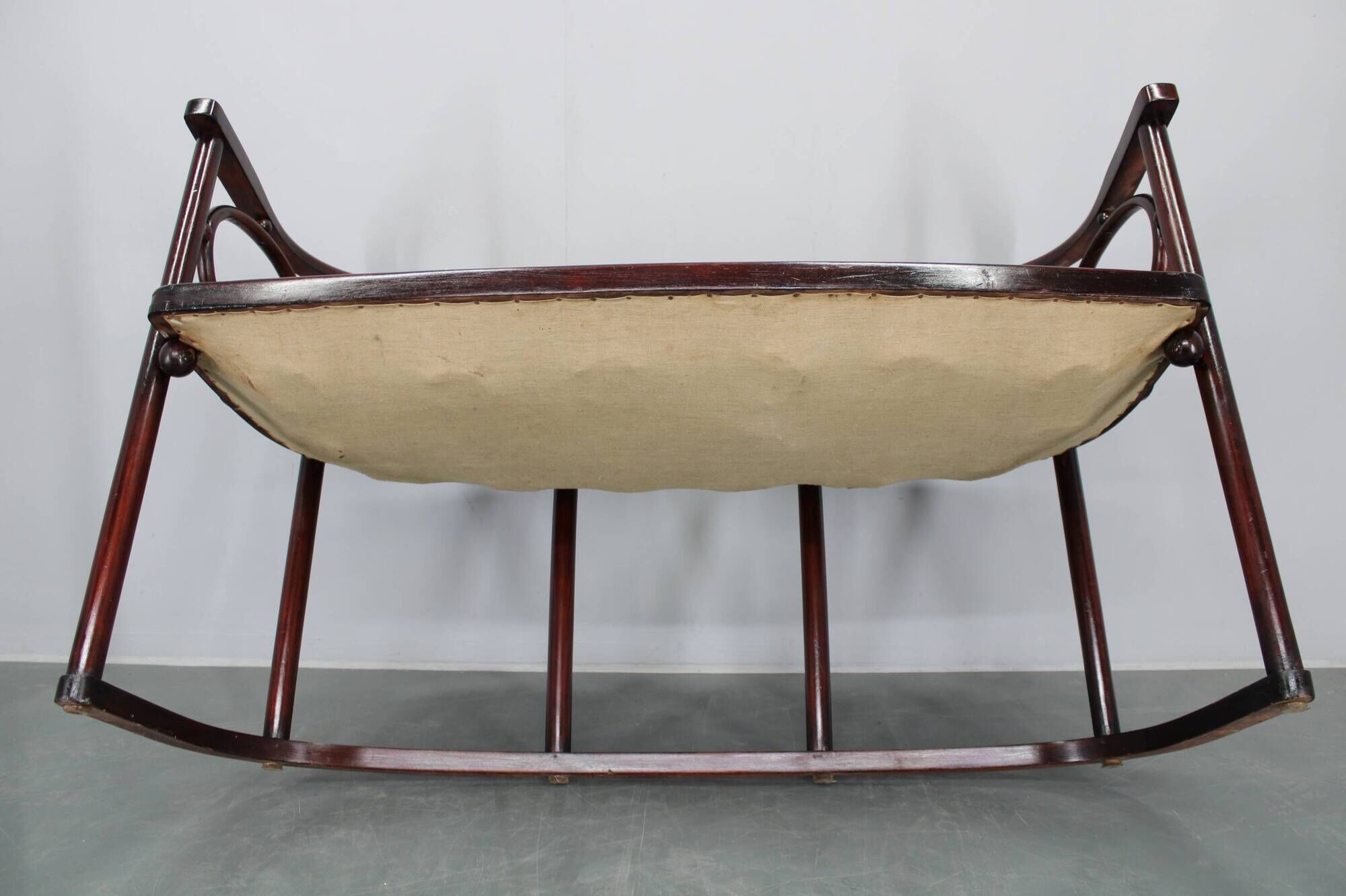Josef Hoffmann Variation of Art Nouveau "Fledermaus" sofa by Fischel