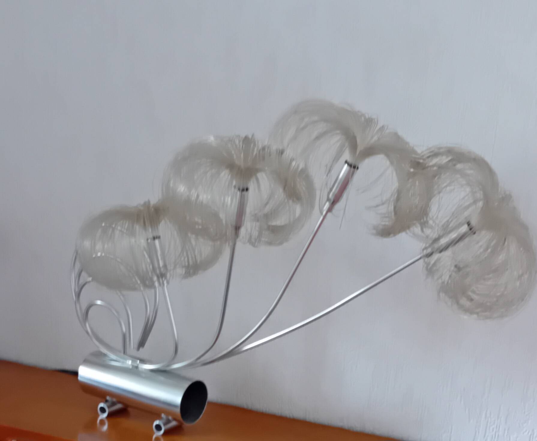 Palm tree lamp with optical fibre