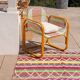 Reversible handmade rug made from recycled cotton