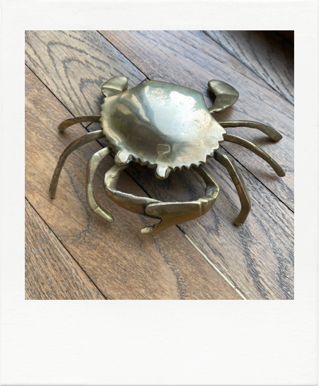 Brass crab ashtray