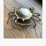 Brass crab ashtray