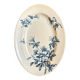 Petit plat ovale Lunéville en terre de fer bleue, service "Azaléa"