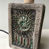Stone and ceramic bedside lamp.