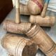 Old wooden croquet game