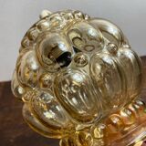 Portable pendant light in bubble glass