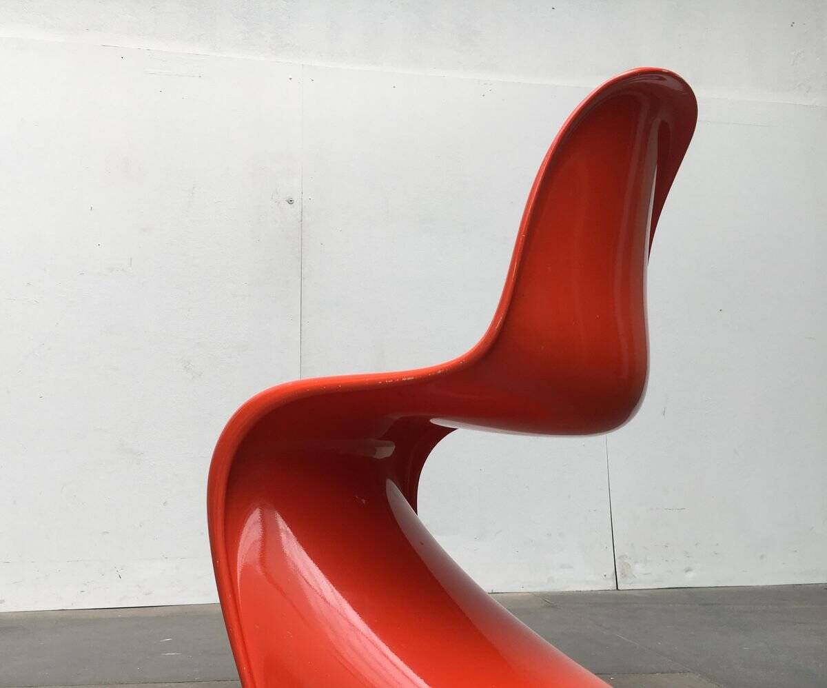 Mid-century Panton side chair set by Verner Panton for Herman Miller, 1960s.