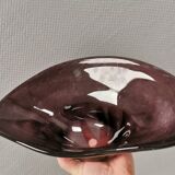 Large dish in several layers of glass, in a beautiful purple colour 1980s