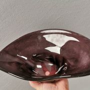 Large dish in several layers of glass, in a beautiful purple colour 1980s