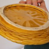 Coupelle serviteur ou dessous de bouteille en céramique décor tressé