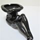 Anthropomorphic ashtray legs ceramic black design 80s