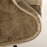 Italian velevet mid century lounge chair in the style of Marco Zanuso, 1960