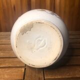 Old pitcher poet laval vintage painted art ceramic #a424