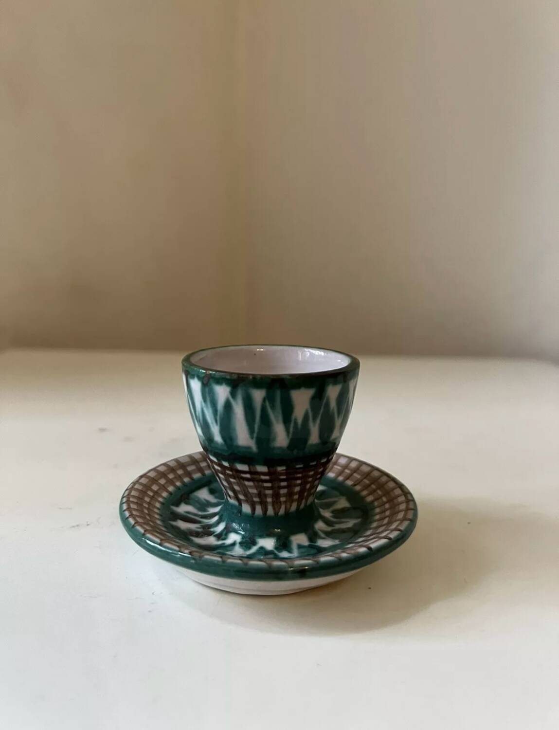 Robert Picault 20th century design terracotta ceramic egg cup