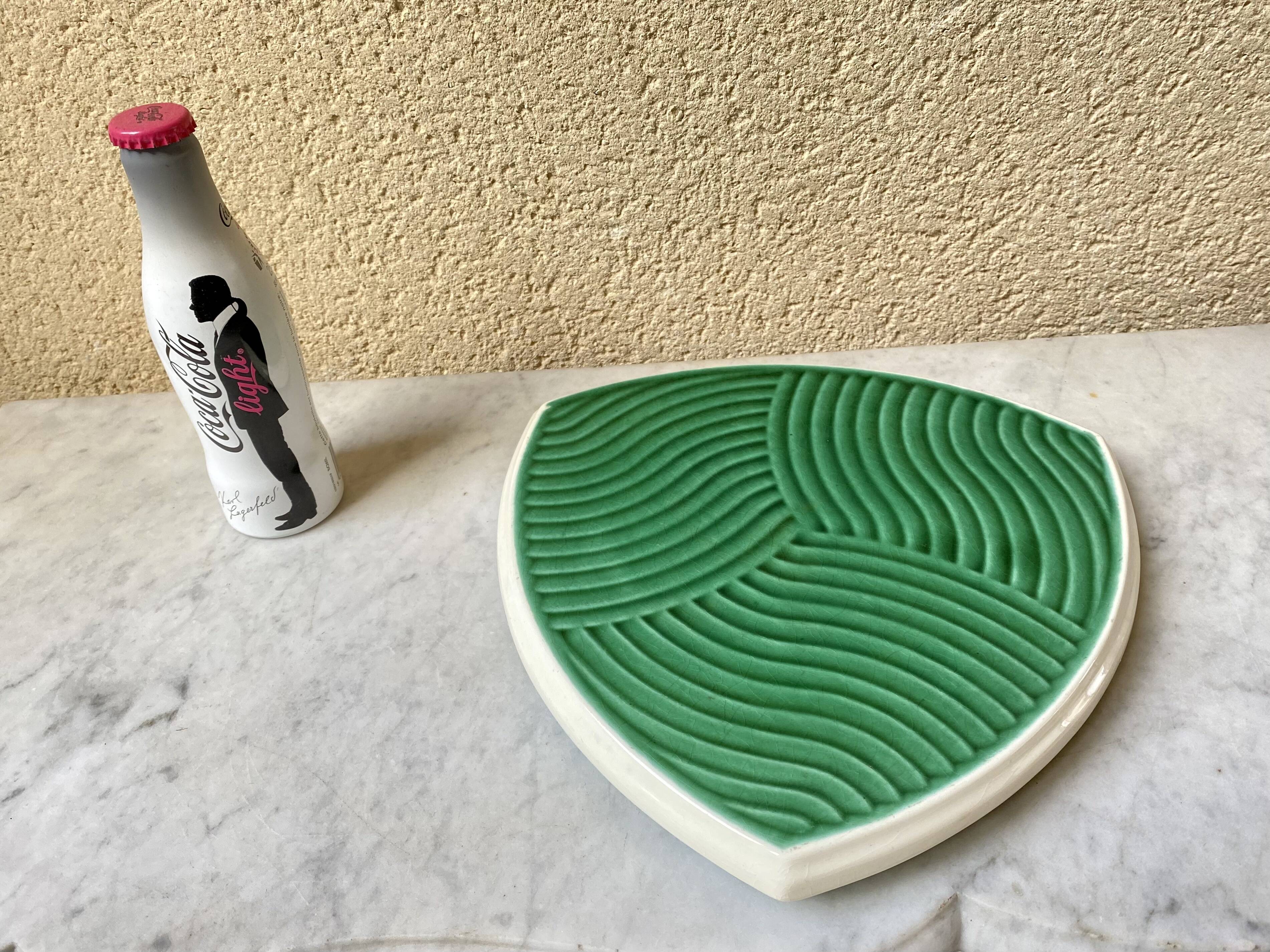 Ceramic table mat of Sarreguemines vintage design 60s