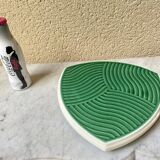 Ceramic table mat of Sarreguemines vintage design 60s