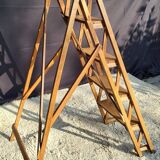 Vintage folding stepladder display 5 steps